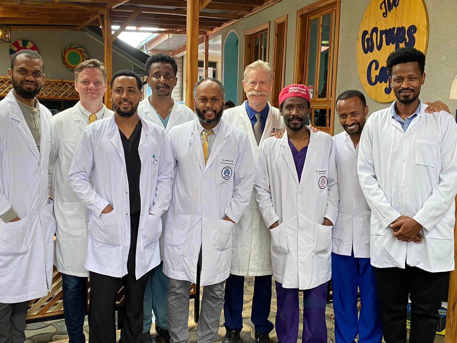The medical team of Soddo Christian Hospital — doctors and surgeons standing together